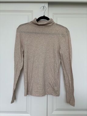 J. Crew Beige Turtleneck Top Size M